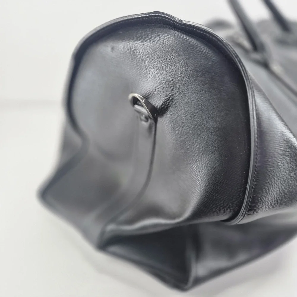 Montblanc Black Leather Duffel Bag